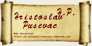 Hristoslav Puševac vizit kartica